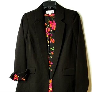 Nanette Lepore Floral lining Open Blazer
